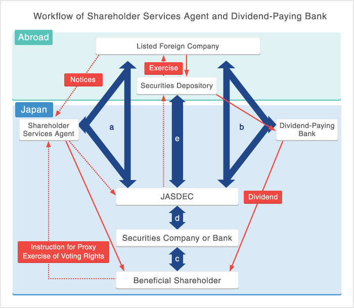 Workflow of Shareholder Services Agent and Dividend-Paying Bank