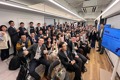 2024年5月に開催された、台湾スタートアップの日本訪問イベント。CDIB Tokyo Innovation Hub（東京・市谷）には、台湾から30社を超えるスタートアップが集まり、日本企業からの講演を聞くなど、市場進出に関する知見を深めた。　Photo credit: CDIB Capital Group（中華開発資本）