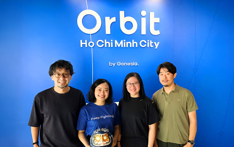 左から：鈴木隆宏氏 （General Partner 、海外投資統括責任者）、Hoang Thi Kim Dung氏（Country Director of Vietnam）、Elsha Eliasa Kwee氏（Country Director of Indonesia）相良俊輔氏（Country Director of India） Photo credit: Genesia Ventures