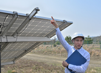 20度で統一されたパネル設置角度